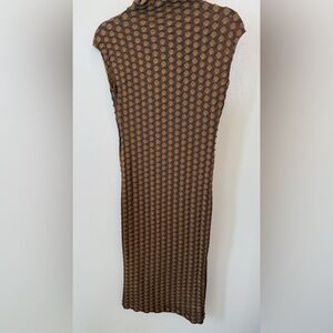 Chic Brown and Tan Dress